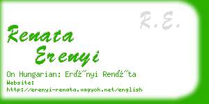 renata erenyi business card